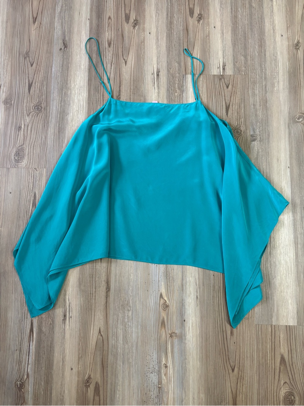 Lilly Pulitzer Teal Spaghetti Strap Draped Camisole size Medium